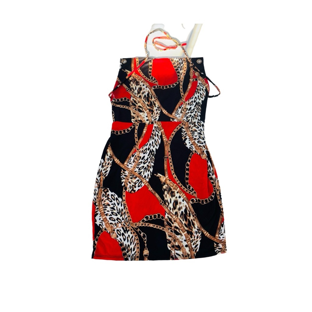 Jasmine Red and Black Mini Dress